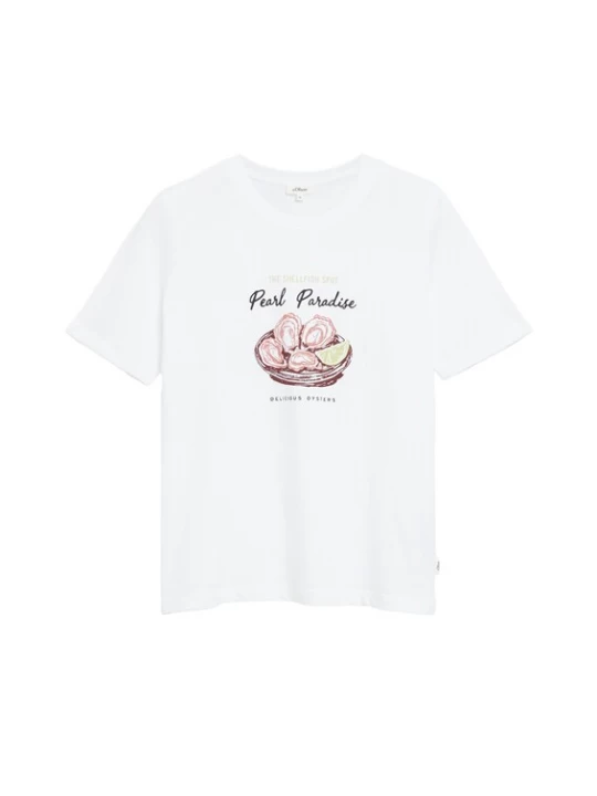 Foto van product s.Oliver Shirt geel / donkerrood / zwart / wit