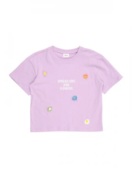 Foto van product s.Oliver Shirt geel / lavendel / oranje / wit