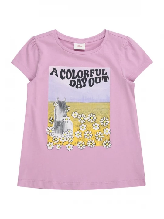 Foto van product s.Oliver Shirt geel / lichtroze / zwart / wit