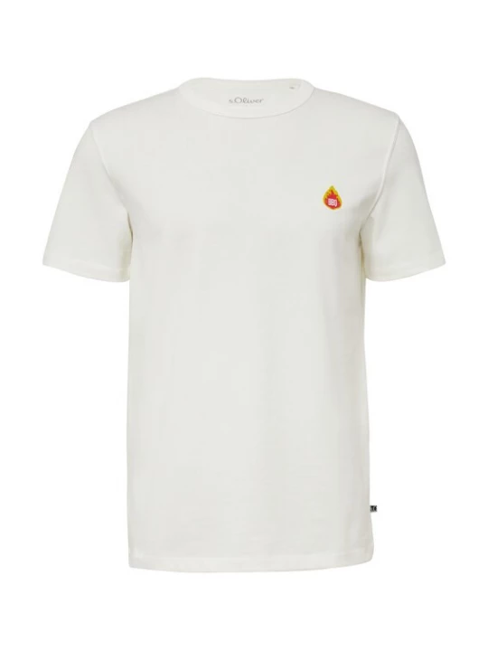 Foto van product s.Oliver Shirt geel / oranjerood / natuurwit