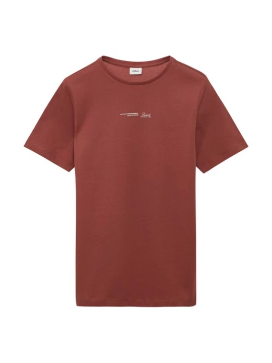 Foto van product s.Oliver Shirt geel / robijnrood / wit