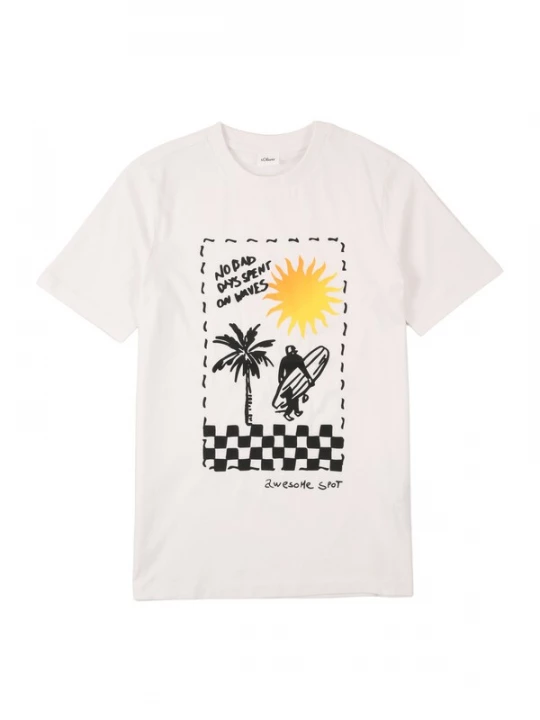 Foto van product s.Oliver Shirt geel / zwart / wit