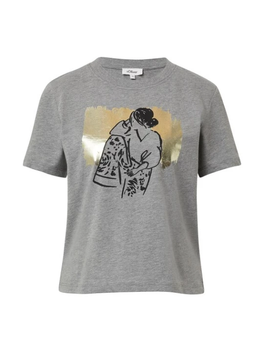 Foto van product s.Oliver Shirt goud / grafiet / zwart