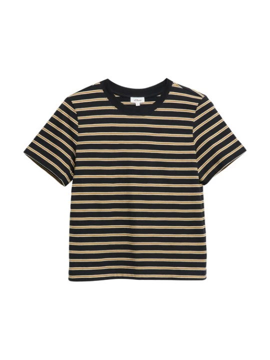 Foto van product s.Oliver Shirt goudgeel / zwart / wit