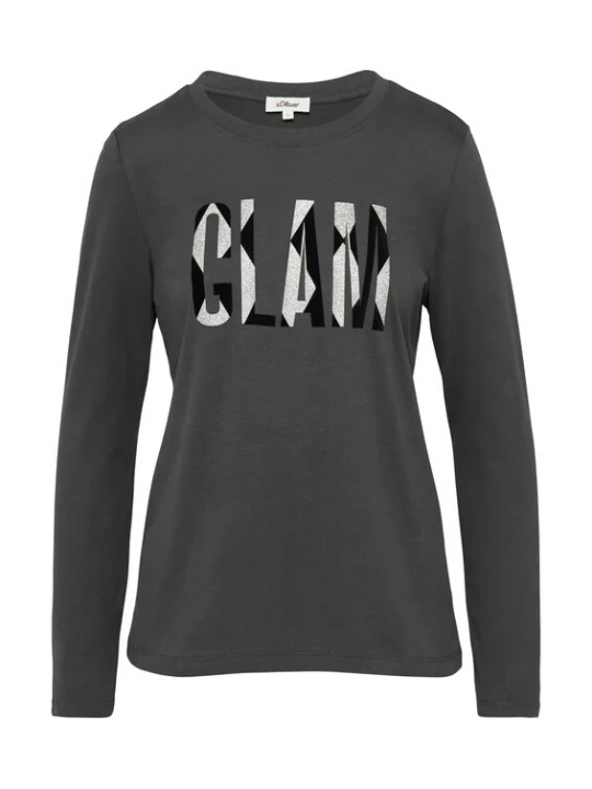 Foto van product s.Oliver Shirt grafiet / zwart / wit gemêleerd