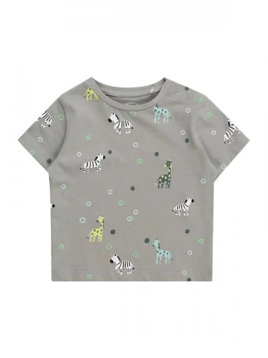 Foto van product s.Oliver Shirt grijs / kiwi / zwart / wit