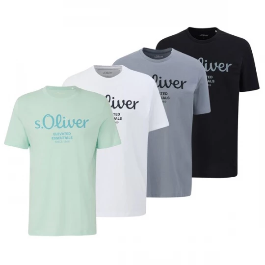Foto van product s.Oliver Shirt grijs / lichtgroen / zwart / wit