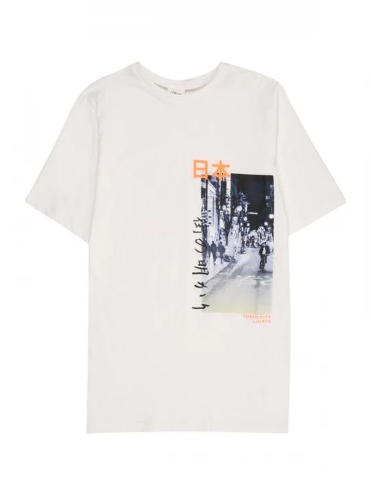 Foto van product s.Oliver Shirt grijs / oranje / zwart / offwhite