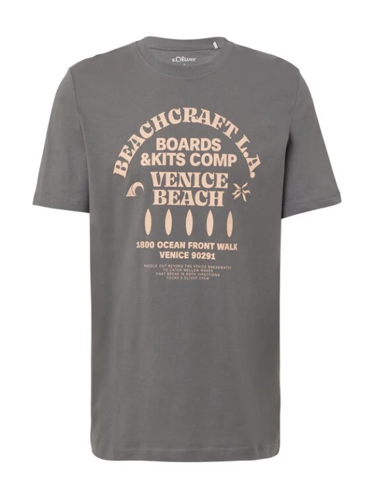 Foto van product s.Oliver Shirt grijs / pasteloranje