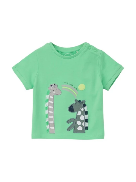 Foto van product s.Oliver Shirt grijs / riet / lichtgroen / wit