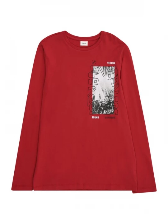 Foto van product s.Oliver Shirt grijs / rood / zwart