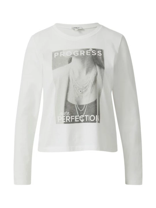 Foto van product s.Oliver Shirt grijs / wit