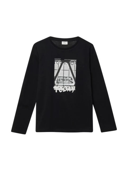 Foto van product s.Oliver Shirt grijs / zwart