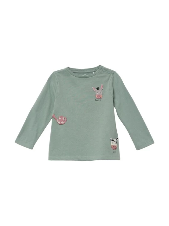 Foto van product s.Oliver Shirt groen / rosa / zwart / wit