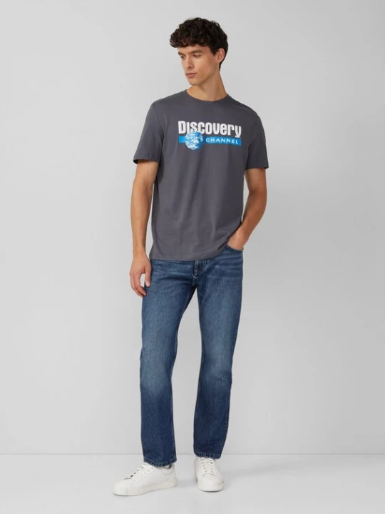 Foto van product s.Oliver Shirt hemelsblauw / donkergrijs / wit