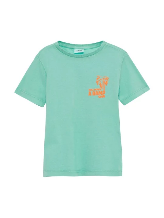 Foto van product s.Oliver Shirt hemelsblauw / donkeroranje