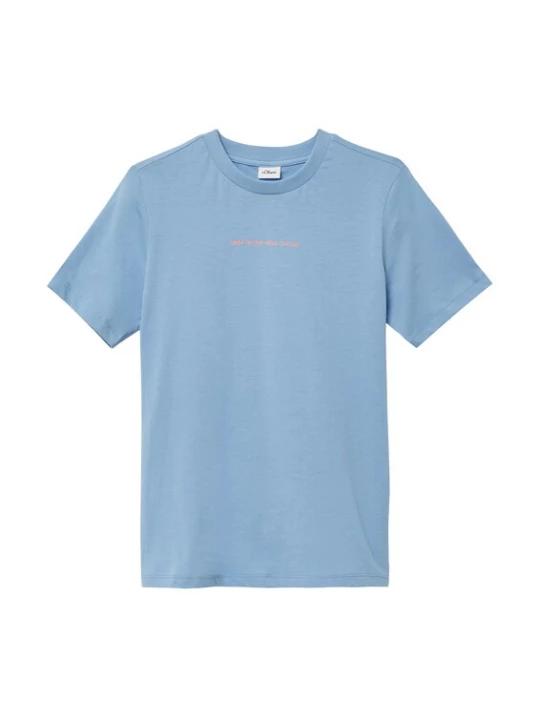 Foto van product s.Oliver Shirt hemelsblauw / oranje / zwart / wit