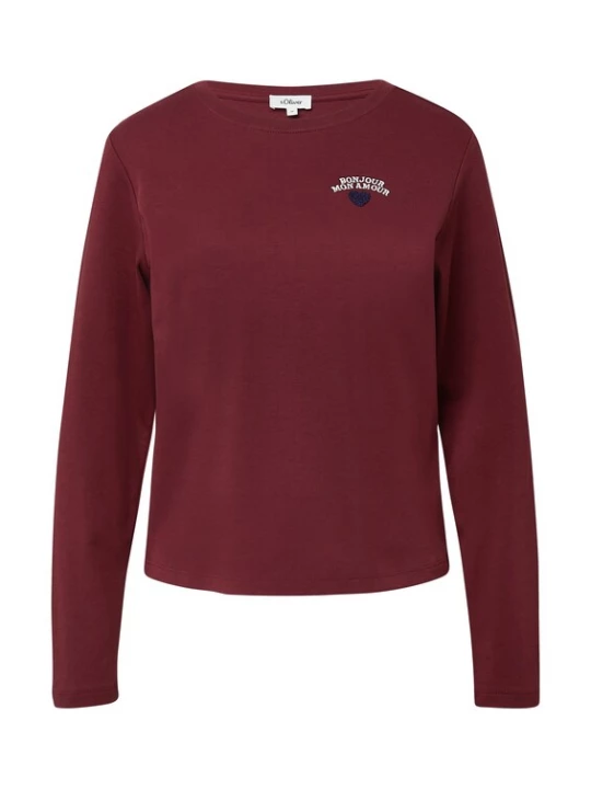 Foto van product s.Oliver Shirt indigo / bordeaux / wit
