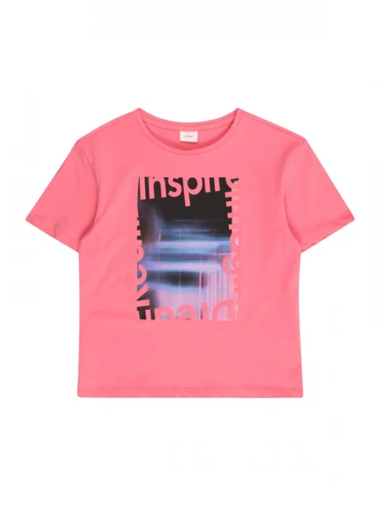 Foto van product s.Oliver Shirt indigo / saffier / pitaja roze / zwart