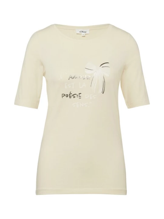 Foto van product s.Oliver Shirt ivoor / zwart / wit