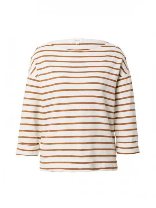 Foto van product s.Oliver Shirt karamel / wit