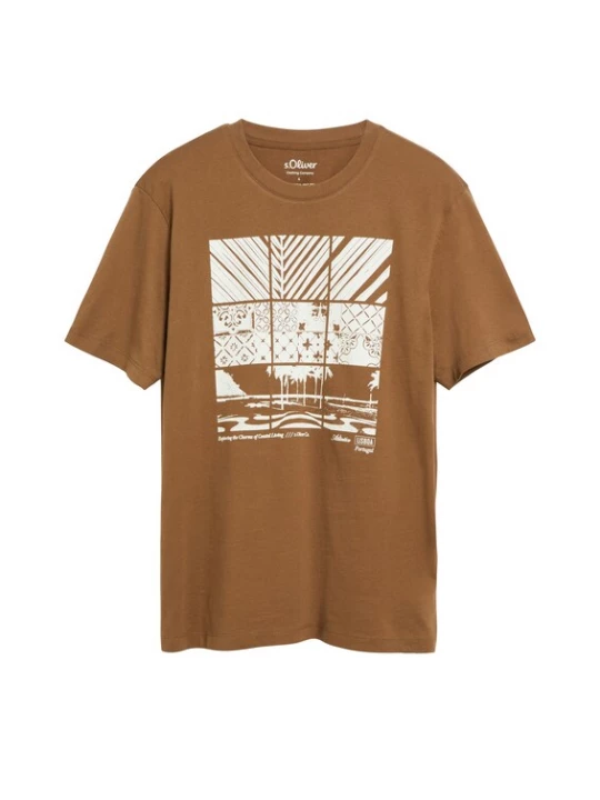 Foto van product s.Oliver Shirt karamel / wit