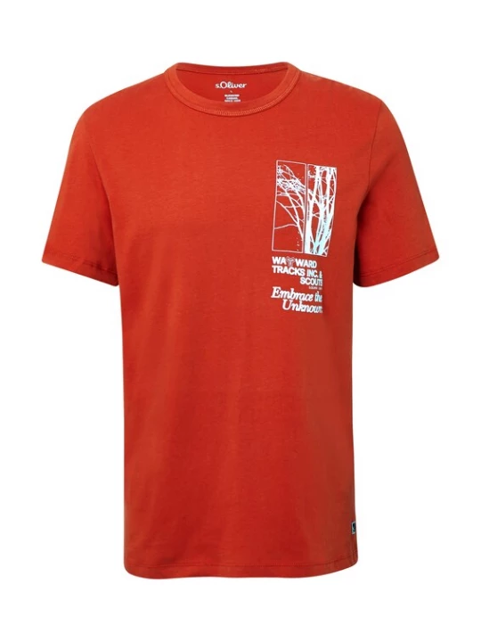 Foto van product s.Oliver Shirt knalrood / wit