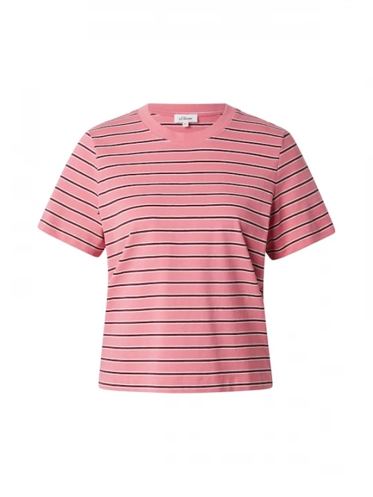 Foto van product s.Oliver Shirt koraal / wijnrood / wit