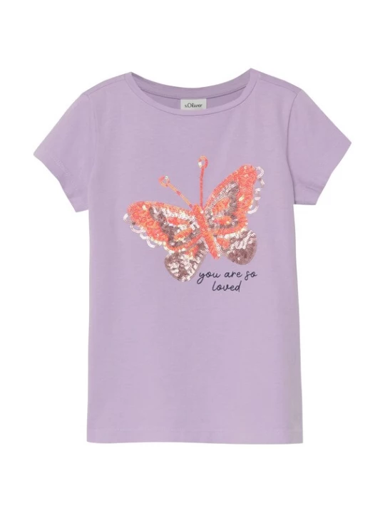Foto van product s.Oliver Shirt lavendel / oranje / rosé