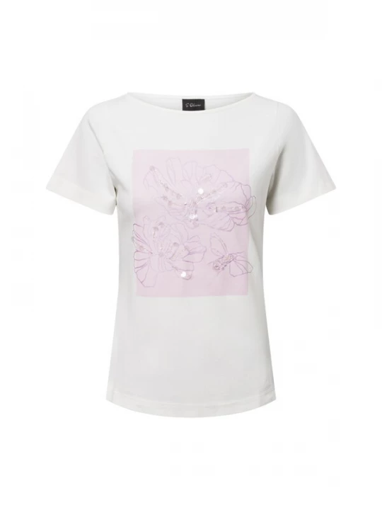 Foto van product s.Oliver Shirt lavendel / rosa / transparant / wit