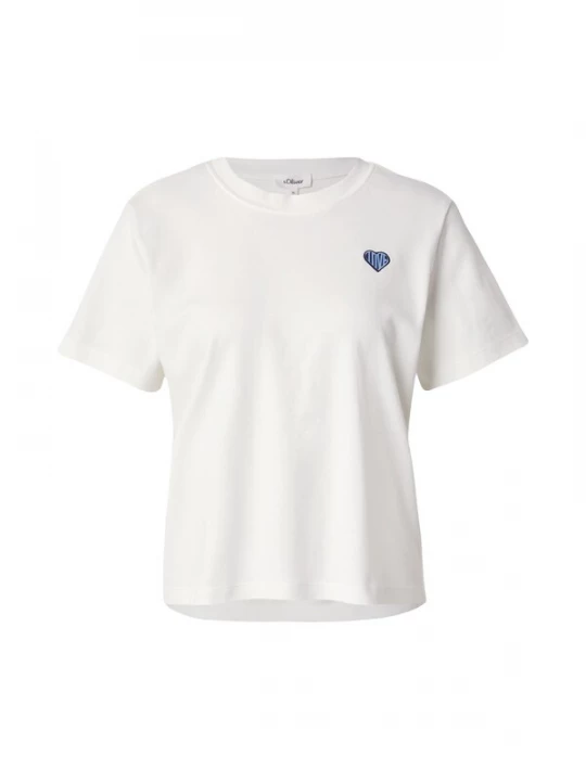 Foto van product s.Oliver Shirt lichtbeige / blauw