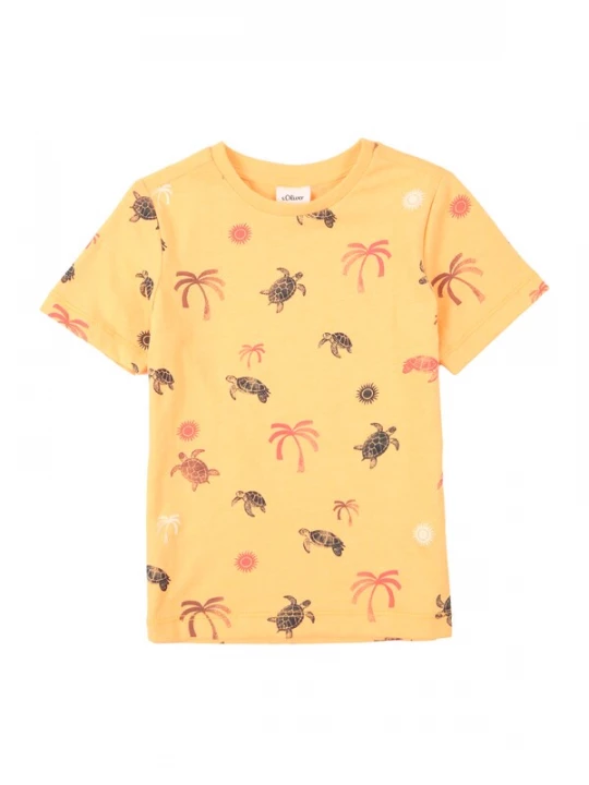 Foto van product s.Oliver Shirt lichtbeige / bruin / zalm roze / lichtoranje