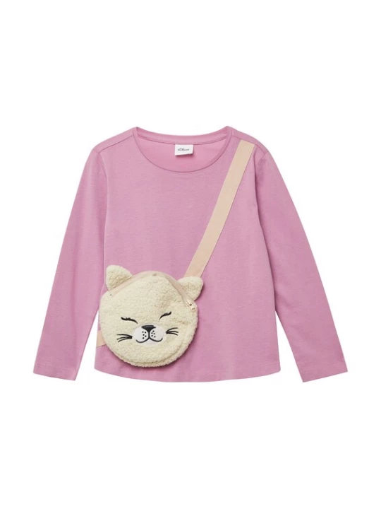 Foto van product s.Oliver Shirt lichtbeige / eosine / zwart