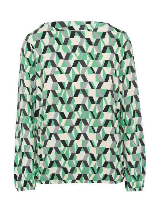 Foto van product s.Oliver Shirt lichtbeige / grijs / lichtgroen / zwart