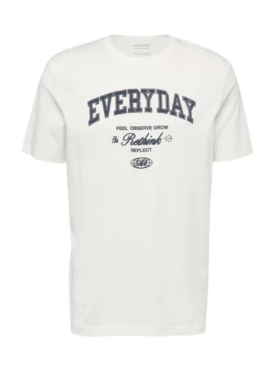 Foto van product s.Oliver Shirt lichtbeige / marine