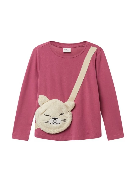 Foto van product s.Oliver Shirt lichtbeige / pink / zwart