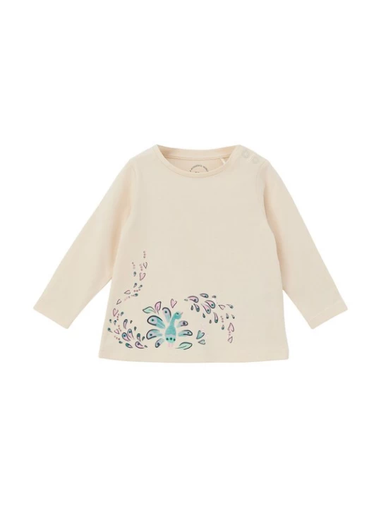 Foto van product s.Oliver Shirt lichtbeige / turquoise / sering / zwart
