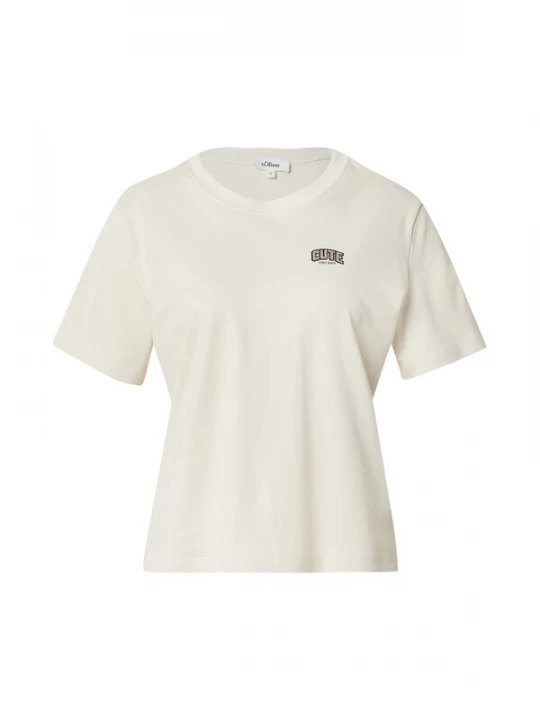 Foto van product s.Oliver Shirt lichtbeige / zwart