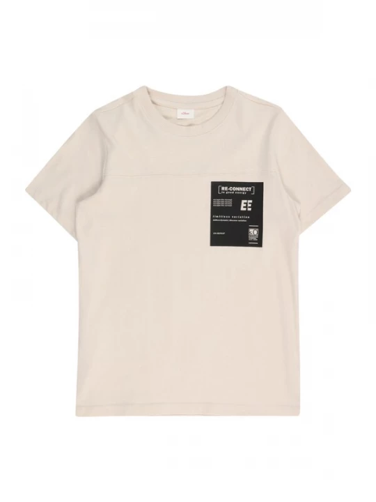 Foto van product s.Oliver Shirt lichtbeige / zwart