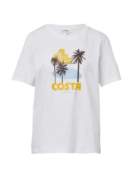 Foto van product s.Oliver Shirt lichtblauw / donkerbruin / geel / wit