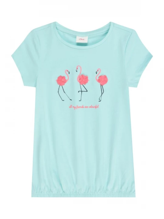 Foto van product s.Oliver Shirt lichtblauw / framboos / zwart