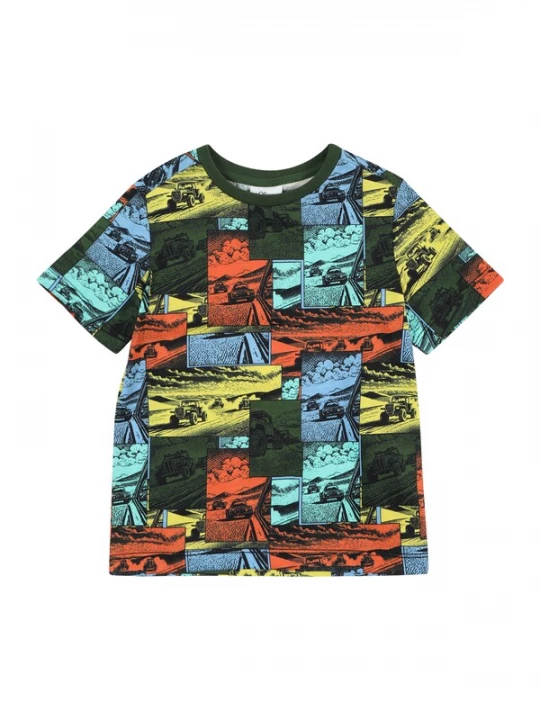 Foto van product s.Oliver Shirt lichtblauw / geel / groen / oranje