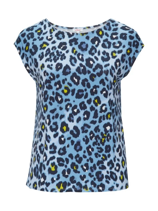 Foto van product s.Oliver Shirt lichtblauw / geel / zwart / wit