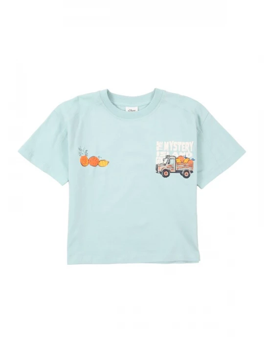 Foto van product s.Oliver Shirt lichtblauw / kreeft / zwart / wit