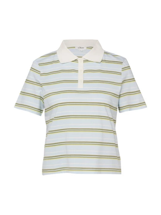 Foto van product s.Oliver Shirt lichtblauw / lichtgeel / olijfgroen / wit