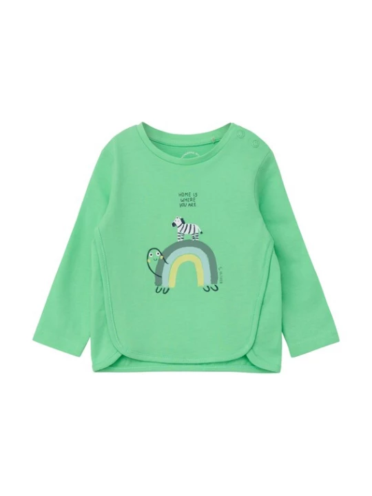 Foto van product s.Oliver Shirt lichtblauw / lichtgroen / zwart / wit