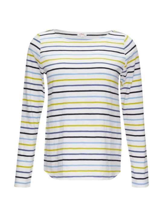 Foto van product s.Oliver Shirt lichtblauw / limoen / zwart / offwhite