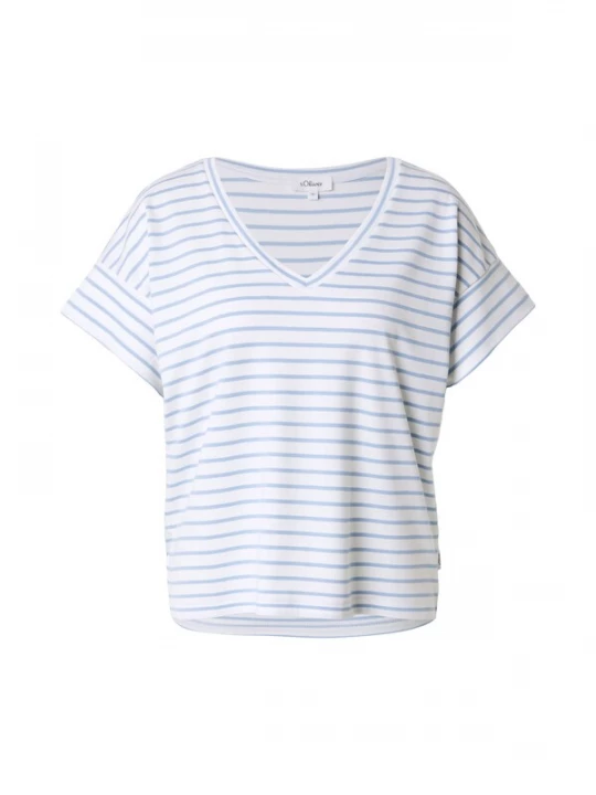Foto van product s.Oliver Shirt lichtblauw / offwhite