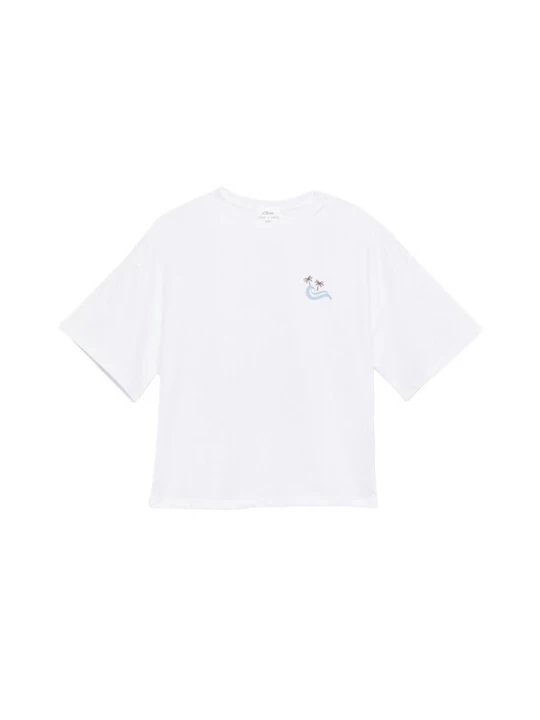 Foto van product s.Oliver Shirt lichtblauw / olijfgroen / oudroze / wit