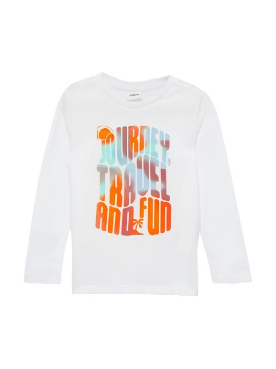 Foto van product s.Oliver Shirt lichtblauw / oranje / bordeaux / wit